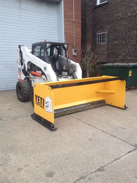 8 foot snow pusher for skid steer|skid steer snow plow mount.